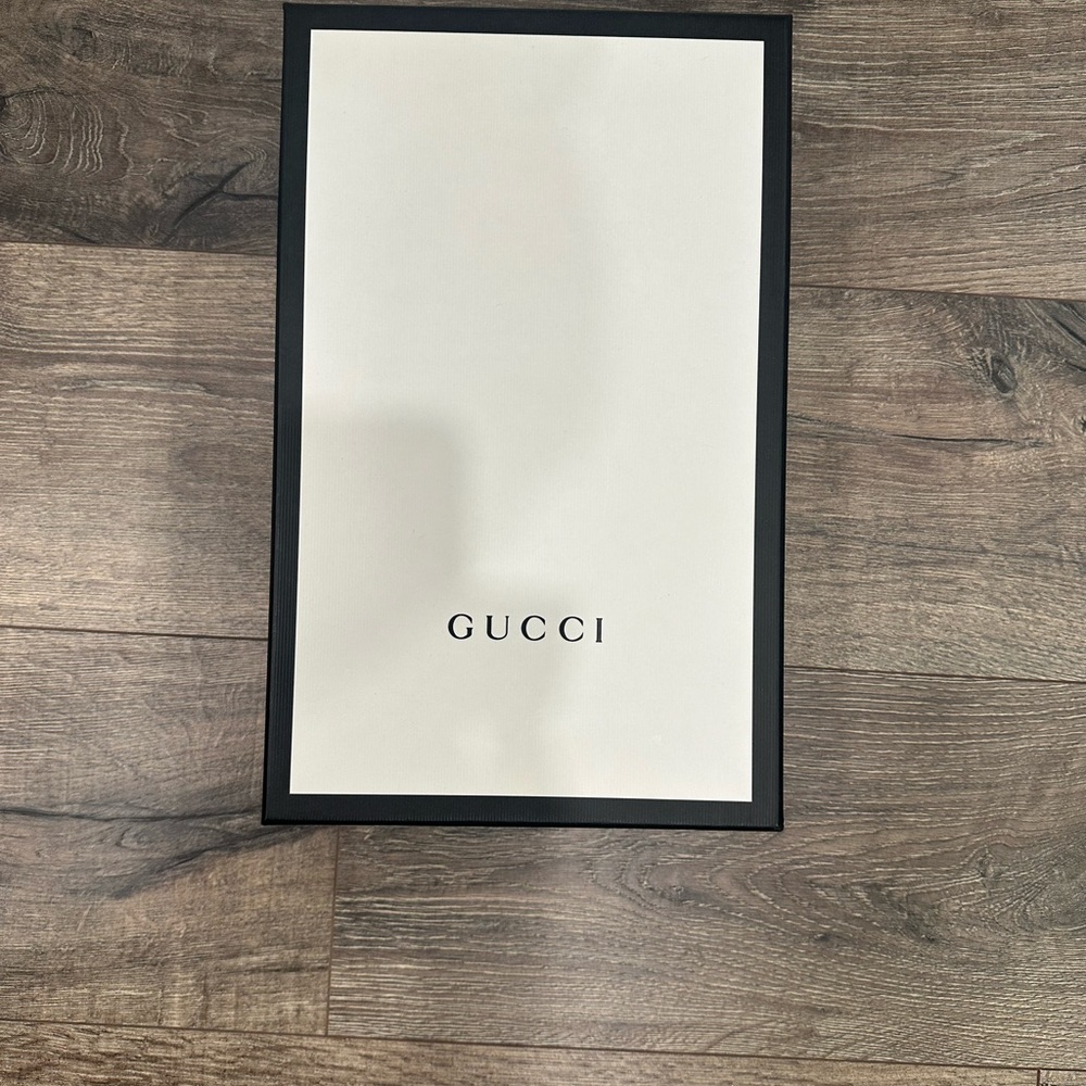 Authentic Gucci empty white and black shoe box
